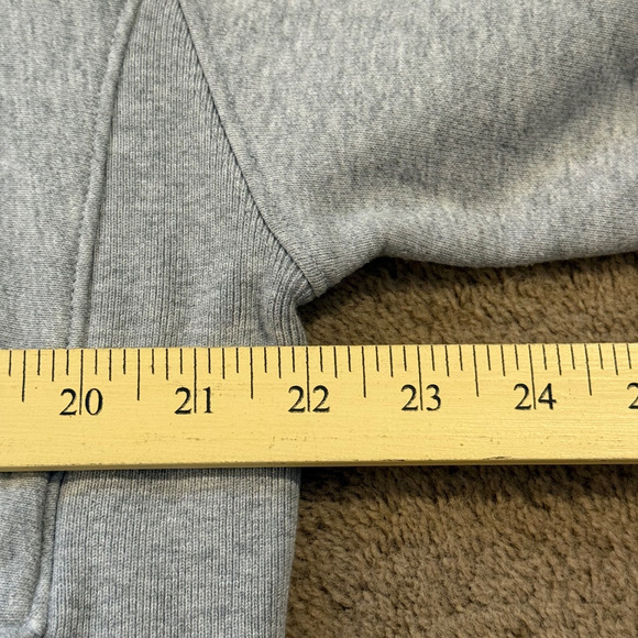 Vtg Champion Reverse Weave Womens Sweatshirt Gray Double Snap Collar Hooded M - Picture 6 of 12